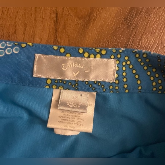 - Callaway Patterned Blue Golf Skort Skirt -Sz 12- - Picture 5 of 9